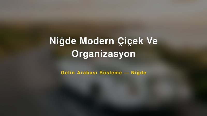 Niğde Modern Çiçek Ve Organizasyon Gelin Arabası Süsleme Fiyatları — 1