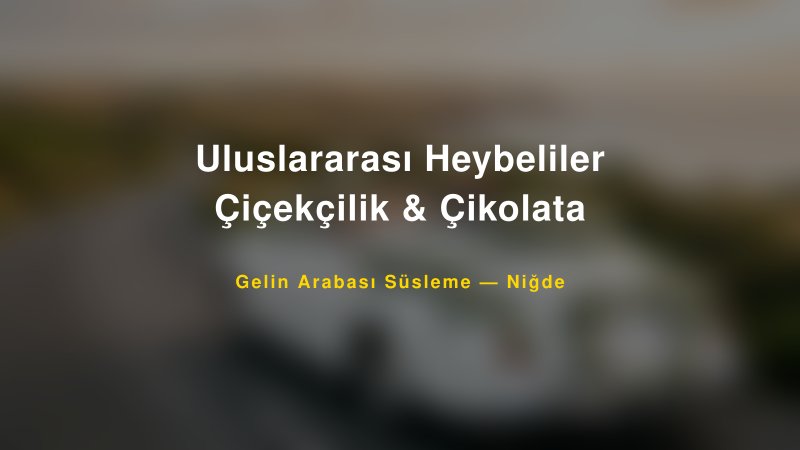 Uluslararası Heybeliler Çiçekçilik & Çikolata Gelin Arabası Süsleme Fiyatları — 1